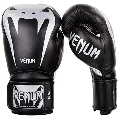 Venum Giant 3.0 Boxing Gloves - Nappa Leather - color: Black/Silver, size: 14 oz