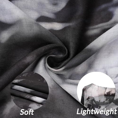 Printed Hijab for Women Printing Hijab Scarf for Women Muslim Islamic Prayer Clothes 1pc Muslim Women's Khimar - color: Charcoal Grey