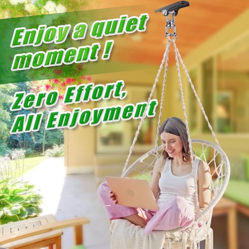 2Pcs 360° Swivel Swing Hanger Swing Ceiling Mount Heavy Bag Hanger Hook - color: 360° Swivel Hanger - Detachable Hooks ( 2 Pack )