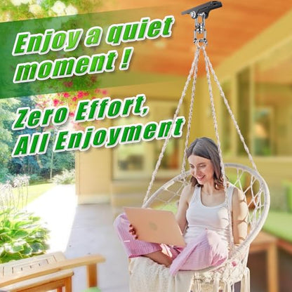 2Pcs 360° Swivel Swing Hanger Swing Ceiling Mount Heavy Bag Hanger Hook - color: 360° Swivel Hanger - Detachable Hooks ( 2 Pack )