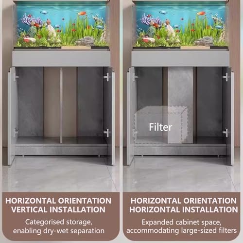 Aquarium Cabinet With Doors, Minimalist Fish Tank Stand, Waterproof and Wear-Resistant, Adjustable Shelves(100x50cm/39.4x19.7in) - size: 100x50cm/39.4x19.7in