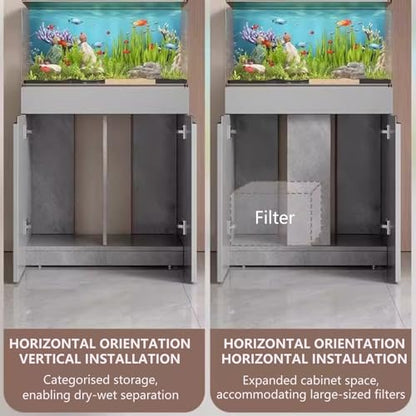 Aquarium Cabinet With Doors, Minimalist Fish Tank Stand, Waterproof and Wear-Resistant, Adjustable Shelves(100x50cm/39.4x19.7in) - size: 100x50cm/39.4x19.7in