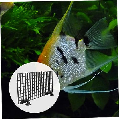 LIOOBO Separation Net Fish Tank Board with Clamp Pair Black for Betta Fish Aquariums