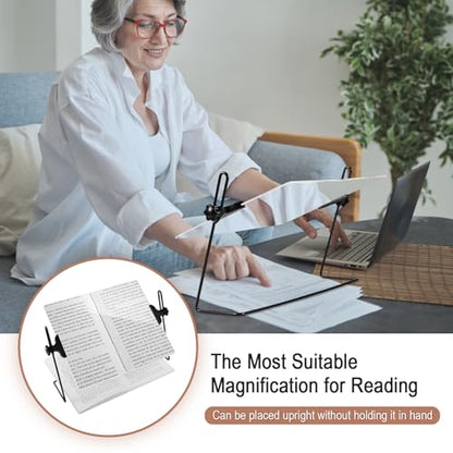 3X Desktop Reading Magnifier - Full Page Magnifying Glass,Low Vision & Seniors, for Reading Books,Small Print,Magazines,Documents.