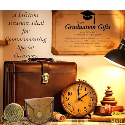 Bible Verse Brass Compass – “Be Strong and Courageous” (Joshua 1:9) | Christian Gift for Graduation, Baptism, Confirmation – Religious Keepsake for Boys, Girls, Teens, Men, Pastors & Church Events - style: Be Strong – Edition 1