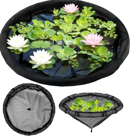 2 Pieces Floating Plant Fish Barrier Pond Plant Protector | Round pond plant protector protects your floating plants from pond fish