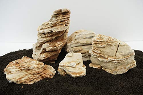 Lifegard Aquatics Aquascaping Crema Pagoda Rock Kit – Decorative Aquarium Rocks, Fish Tanks – 10 Gallon Kits - size: 10 Gallons, style: Crema Pagoda Rock