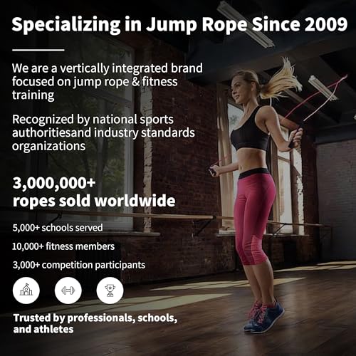 YUEDONG Cardio Jump Rope for Women & Men, 5mm PVC Fitness Rope for Weight Loss & Home Workouts - color: BLACK