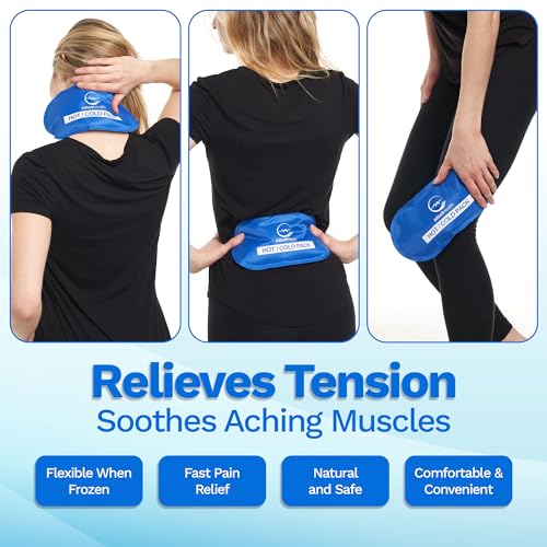 Ice Packs for Injuries Reusable for Swelling & Pain Relief – Soft Gel Ice Packs Reusable, Cold Packs for Injuries, Soft Ice Packs for Sprains, Bruises & Recovery, 10.5 x 5 Inch (4 Pack) - style: 10.5 x 5 Inch (4 Pack)