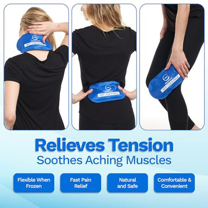 Ice Packs for Injuries Reusable for Swelling & Pain Relief – Soft Gel Ice Packs Reusable, Cold Packs for Injuries, Soft Ice Packs for Sprains, Bruises & Recovery, 10.5 x 5 Inch (4 Pack) - style: 10.5 x 5 Inch (4 Pack)