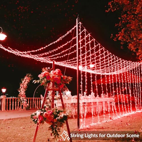2 Pack 200 LED Battery Operated String Lights, Twinkle Fairy Lights Red - color: Red, size: 2PK(100LED)
