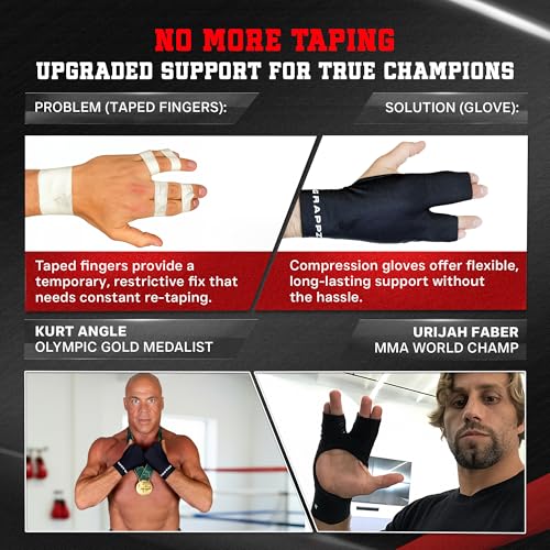 Grappz Finger Support Athletic Compression Gloves – Athletic Buddy Tape & Trigger Finger Splint Alternative – Finger Sleeve & Brace, Arthritis Pain Relief & Joint Stabilizer for All Sports, Unisex M - size: Medium, style: Original Glove