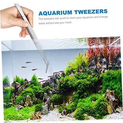 Toddmomy Fish Tank Cleaning Kit 3pcs Aquarium Tools Pipette Dropper Feeder Tweezers for Hardscape Coral and Gravel