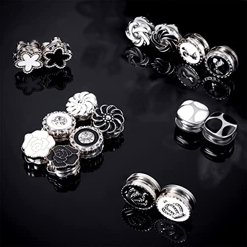 MTLEE 16 Pairs Hijab Magnetic Pins for Women Black and White No Snag Multi-use Hijab Magnets Pinless Scarf Magnets Pin Buttons Brooch Clasps for Clothing Scarves Headscarf Hats Shirt Collars Shawls