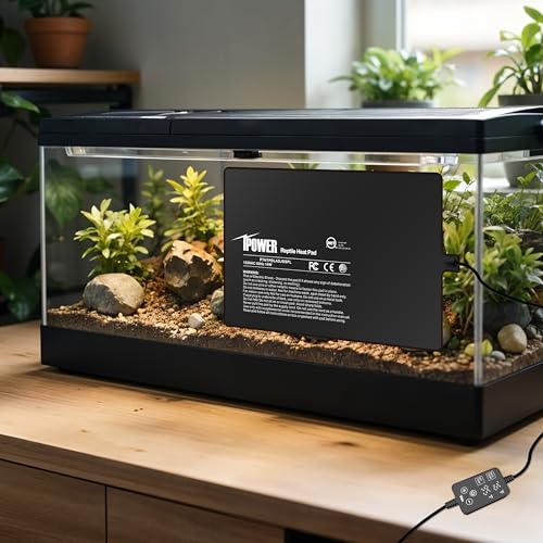 iPower 8 by 12 Inch 16W Reptile Heating Pad with Adjustable Thermostat, Under Tank Warmer Terrarium Heat Mat for Turtles/Snakes/Lizards/Frogs, 2 Pack - size: 8" x 12", style: 2 Pack Heat Pad - New