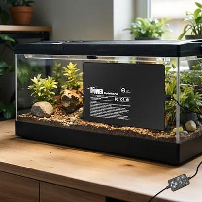 iPower 8 by 12 Inch 16W Reptile Heating Pad with Adjustable Thermostat, Under Tank Warmer Terrarium Heat Mat for Turtles/Snakes/Lizards/Frogs, and Other Reptiles - size: 8" x 12", style: Heat Pad - New