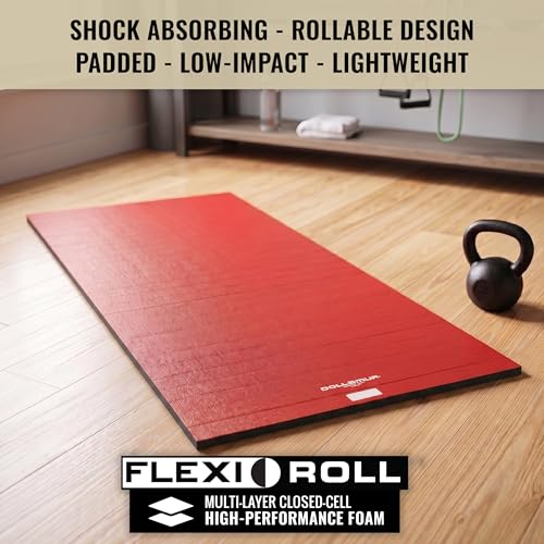 Dollamur 5'x10'x1.25" Jiu-Jitsu Mat, Tatami - color: Red