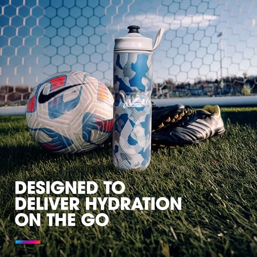HydraPak Polar Sport Insulated Water Bottle (20oz, Pulse Blue) | High Flow, BPA Free, Tri-Layer Insulation, Leakproof, Dash Handle, Easy Squeeze, Self-Sealing Cap, for Sports - color: Pulse Blue, style: 20oz/600ml