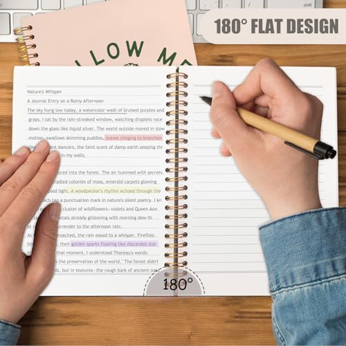 WUCHJ Dark Green Retro Fish Christian Notebook, Matthew 4:19 Bible Verse Journal, Religious Scripture Spiral Notebook Journal for Note Taking, Christian Faith Based Gifts for Women Men, 5.5x8.3 Inch - color: dark green fish follow me