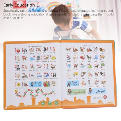 Alomejor Educational Sound Book, Bilingual Arabic English Sound Book, Interactive for Children's Language Development