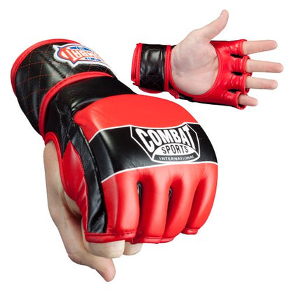 Combat Sports Traditional MMA Fight Gloves - color: Black / Blue, size: Standard