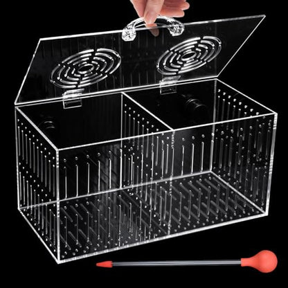 Magnet Acclimation Box for Saltwater Fish Quarantine Aquarium Isolation Box for Aquarium Fish Anemone Reef Coral - size: 11.8Inch*5.9 Inch*5.9 Inch
