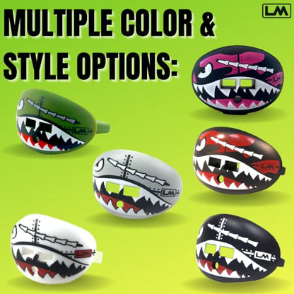 Loudmouth Football Mouth Guard | Military Flying Tiger Adult and Youth Mouth Guard | High Impact Mouth Piece for Sports | Dual Action Air Flow Mouth Guards | Pacifier Lip and Teeth Protector
