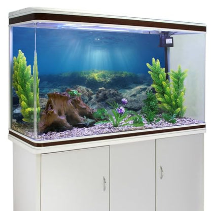 Ocean Floor Fish Tank Backdrop Underwater Stone Aquarium Backdrop 48x24 in | AWERT Vinyl Terrarium Background - size: 48x24in/120x60cm