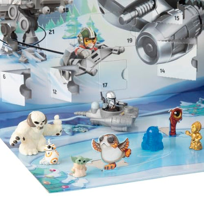 STAR WARS Advent Calendar, 24 Pieces Including Micro Figures & Vehicles, Countdown Calendar, Surprise Toys for Boys & Girls Ages 4+ (Amazon Exclusive)