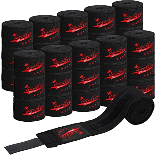 15 Pairs Boxing Wraps for Hand 180 Inch Boxing Hand Wraps Bulk Martial Arts Sports Handwraps for Boxing Kickboxing Mexican Style Hand Wraps for Muay Thai MMA Kickboxing Training Gym (Classic Colors) - color: Black