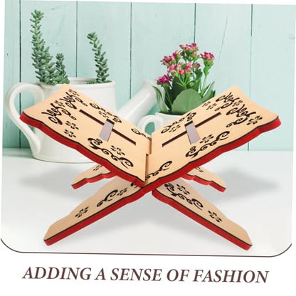 Elegant Quran Book Stand Intricate Carvings Design for Reading and Display for Home and Daily Use