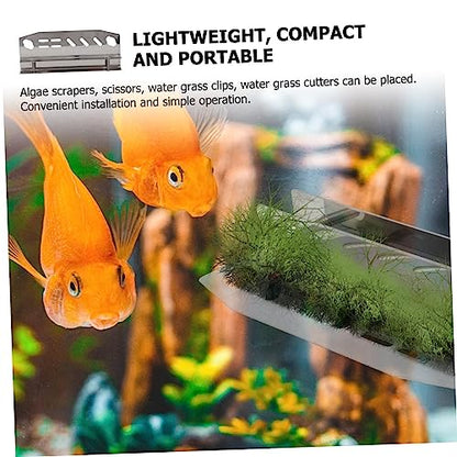 Sosoport 1Pc Aquarium Tool Organizer Fish Tank Holder for Accessories Compact Rack for Scrapers Scissors and Water