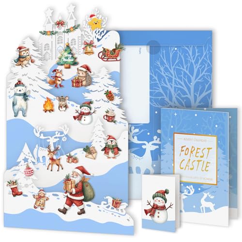 WhatSign Woodland Advent Calendar 2025 - Christmas Countdown Calendar Winter Woodland Wonderland 24 Days Till Xmas for Women Kids Adult Teen Girls - color: Woodland