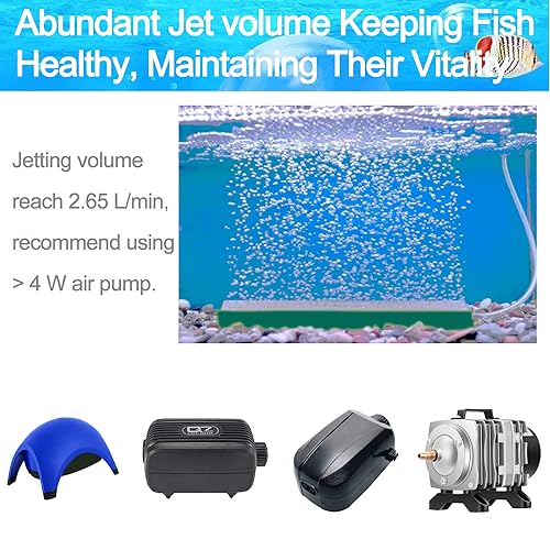 Aquarium Air Stone 10 Inch Long Air Stone Bar Kit with Square Oxygen Diffuser Bubble Release Mineral Airstones for Fish Tank Pumps DWC Bucket Reservoir Pond - color: Blue Stone Bar, size: 10 Inch 5PCS