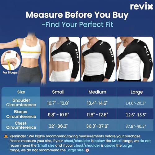 REVIX Ice Wrap for Shoulder and Arm – Reusable Cold Pack & Compression Ice Sleeve for Pitchers, Volleyball Players, Muscle Recovery, Elbow Ice Pack Pain Relief for Athletes, Daily Use - style: Medium