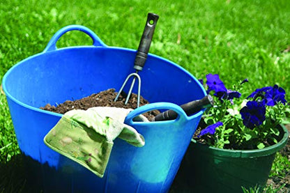 Little Giant® Poly/Rubber FlexTub Bucket | Ultra Durable & Versatile Farm Tub | Plastic Synthetic Gardening Tub (1, Blue) - color: Blue