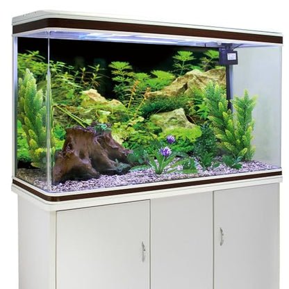 AWERT 48x20 inches Aquarium Background Seaweed Aquarium Background Aquatic Plant Stone River Bed & Lake Fish Tank Background Vinyl Background - size: 48x20in/120x50cm