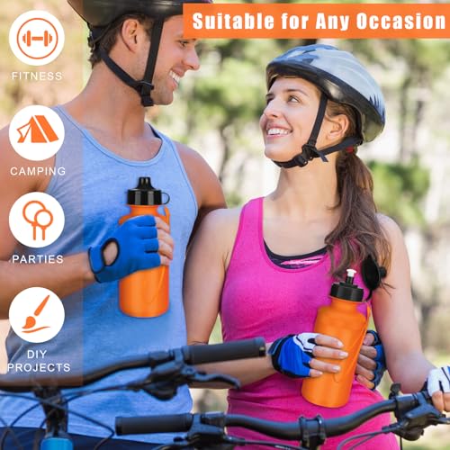 Zubebe 36 Pcs Sports Water Bottles Bulk Squeeze Reusable Bpa-free Plastic Water Bottles End of the Year Gifts Summer Gifts for Students School Travel Hiking Cycling Event Team Gift - color: Orange