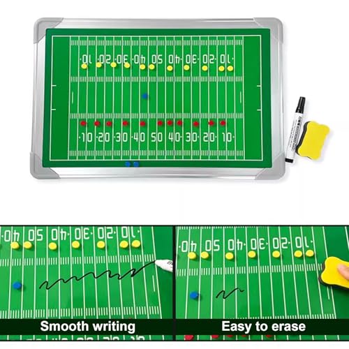 Magnetic Rugby Coaching Board, Rugby Clipboard for Coaches with Marker Pens, Magnets, Storage Bag, Eraser, for Training