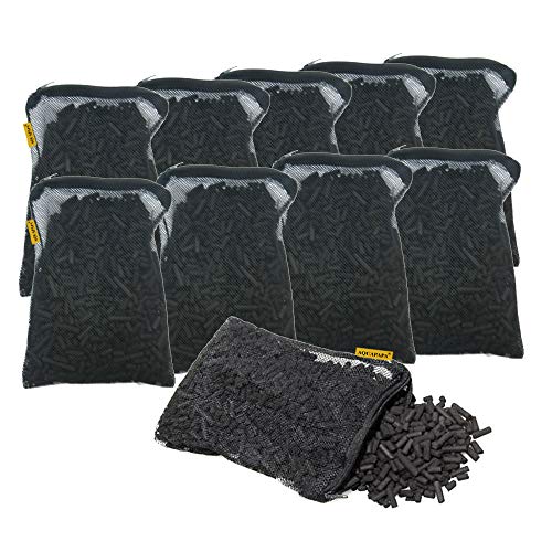Aquacity Activated Charcoal Carbon in Free Mesh Media Bags for Aquarium Fish Pond Tank Canister Filter (10-Pack (10 lbs)) - size: 10-Pack (10 lbs)