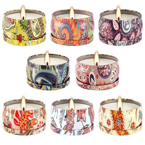 8x2.5oz Citronella Scented Candles,Indoor&Outdoor Natural Soy Wax jar Candles Set for Home Decor,Patio Garden Backyard Camping Summer - size: 8pack Citronella