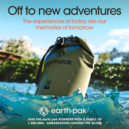 Earth Pak Waterproof Dry Bag - Roll Top Waterproof Backpack Sack Keeps Gear Dry for Kayak with Waterproof Phone Case - color: Yellow, size: 5L
