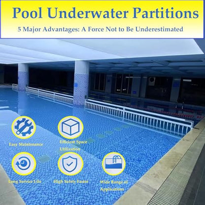 Pool Fence, Pool Underwater Partitions, Swimming Training Railing Panel for Children/Kids, Removable Pools Divider Baffle, Heavy Duty Pool Separation Guardrail(Size:L 9m/29.5ft) - size: L 9m/29.5ft
