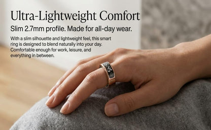Smart Ring with Display for Men Women, Fitness Tracker Ring with Sleep Tracking, Heart Rate & Blood Oxygen Monitor, Activity Tracker Smart Ring with Step Counter (9#) - size: 9#