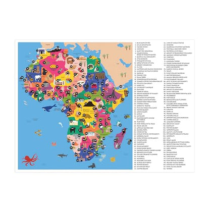 Mudpuppy Map of Africa – 70 Piece Geography Puzzle with Country-Shaped Pieces and Iconic Landscapes Cultural Items and More - style: Map of Africa