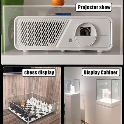 Acrylic Water Tank for Fishing, Shooting, Aquarium, Storage, 5-Sided Clear Tray - size: 80x80x6cm/31.5x31.5x2.3in