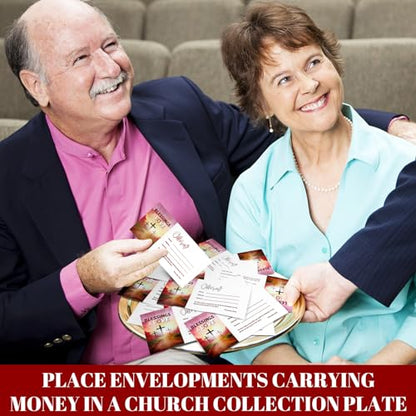 Woanger 500 Count Tithes and Offering Envelopes for Donation Envelope Bill Size Checks and Cash for Tithes and Offering(Blessing) - style: Blessing