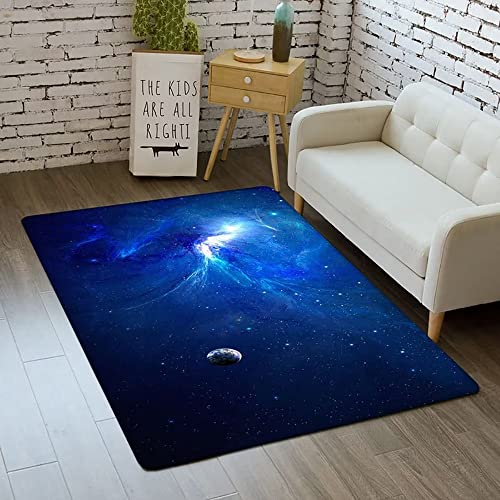 Outer Space Rug for Kids Bedroom 3x5 ft Galaxy Carpet for Boys Room Soft Non-Slip Solar System Area Rug 3D Planet Universe Rug for Living Room - color: Style Cc, size: 3' x 5' (Rectangular)