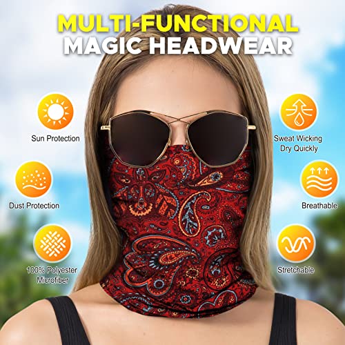 JOEYOUNG Headwear, Bandana, Neck Gaiter Head Wrap Headband Balaclava Magic Scarf - color: A-fantasy 1