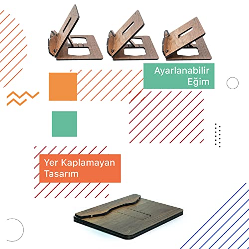 Vigo Wood Book Stand, Book Holder, Reading Stand, Cookbook Holder, Recipe Book Stand, Wooden Book Stands for Reading, Cookbook Stand for Kitchen, Book Holder for Reading in Bed (Cambridge) - color: Cambirdge
